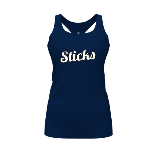 [CUS-DFW-RCBK-PER-NVY-FYS-LOGO2] Racerback Tank Top (Female Youth S, Navy, Logo 2)