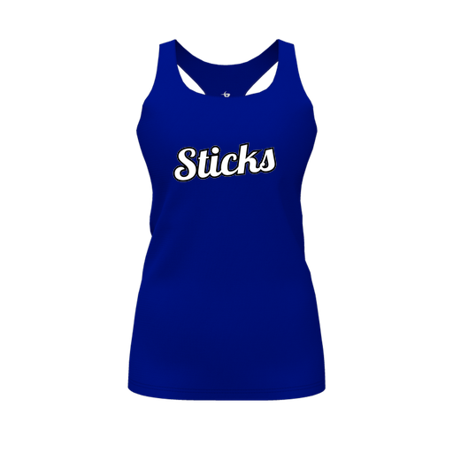 [FT0TRBRY-FYS-LOGO2] Decker Racerback Tank Top (Female Youth S, Royal, Logo 2)