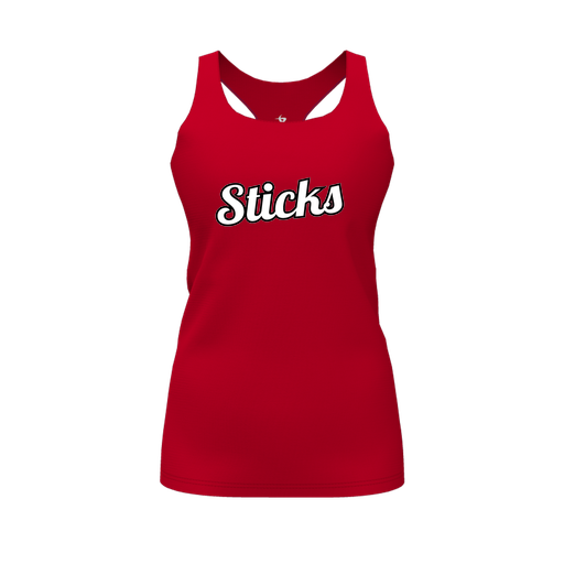 [FT0TRBRD-FYS-LOGO2] Decker Racerback Tank Top (Female Youth S, Red, Logo 2)