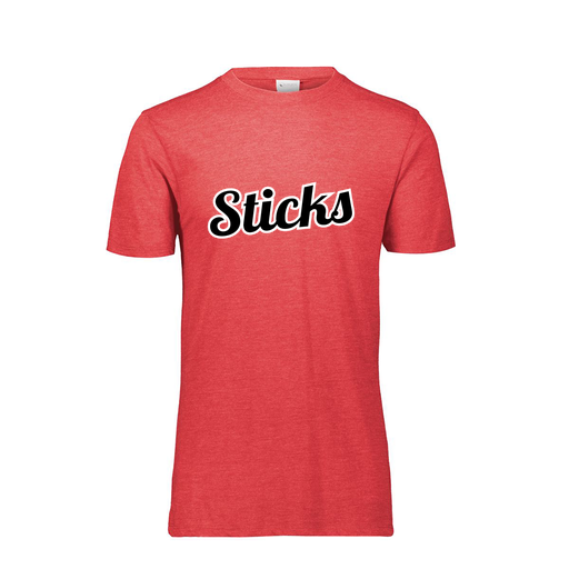 [FTSCUBRD-YS-LOGO3] Decker Youth Tri-Blend T-Shirt - Short Sleeve (Youth S, Red, Logo 3)