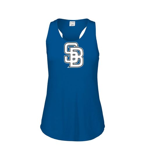 [3078.U55.S-LOGO1] Ladies Tri Blend Tank Top (Female Adult S, Royal, Logo 1)