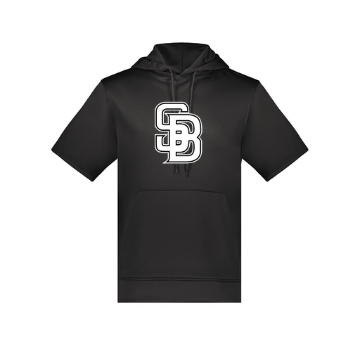 [6871.080.S-LOGO1] Men's Dri Fit Short Sleeve Hoodie (Adult S, Black, Logo 1)