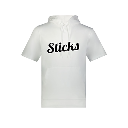 [6871.005.S-LOGO3] Men's Dri Fit Short Sleeve Hoodie (Adult S, White, Logo 3)