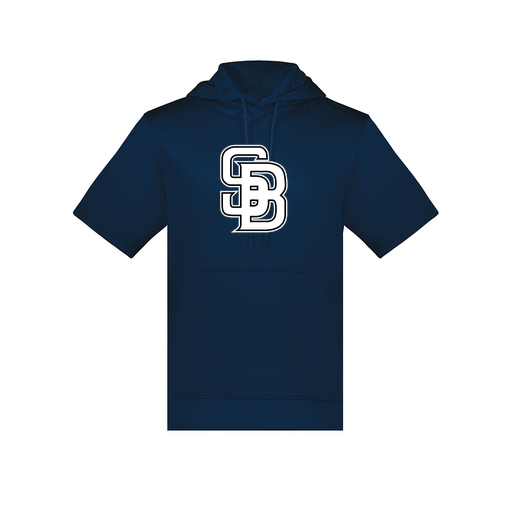 [6871.065.S-LOGO1] Men's Dri Fit Short Sleeve Hoodie (Adult S, Navy, Logo 1)