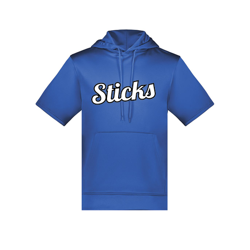 [6871.060.S-LOGO2] Men's Dri Fit Short Sleeve Hoodie (Adult S, Royal, Logo 2)