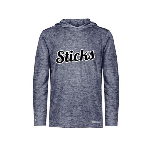 [FOLHCGNV-AS-LOGO3] Decker Men's Charge Hoodie (Adult S, Navy, Logo 3)