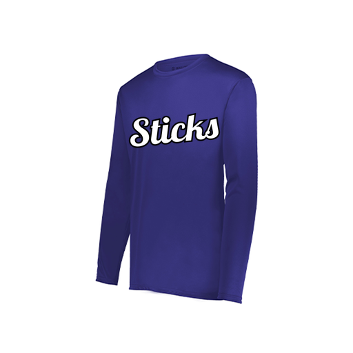 [222822.747.XS-LOGO2] Men's LS Smooth Sport Shirt (Adult XS, Purple, Logo 2)
