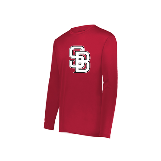 [222822.083.XS-LOGO1] Men's LS Smooth Sport Shirt (Adult XS, Red, Logo 1)