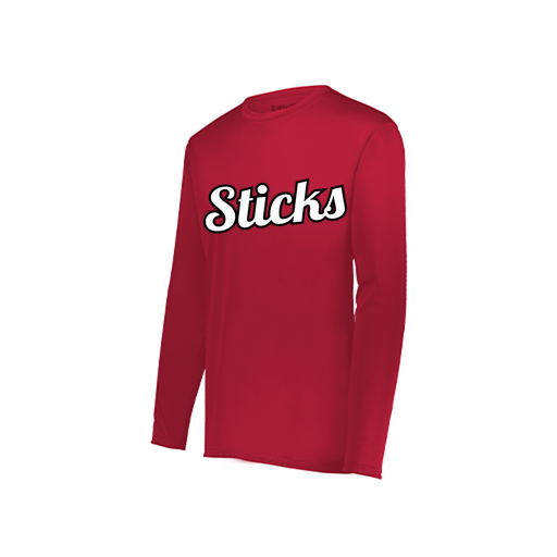 [222822.083.XS-LOGO2] Men's LS Smooth Sport Shirt (Adult XS, Red, Logo 2)