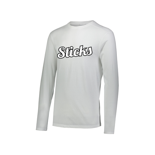 [FTLCUBWH-AXS-LOGO2] Decker Men's Tri-Blend T-Shirt - Long Sleeve (Adult XS, White, Logo 2)