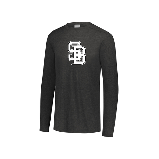 [FTLCUBBK-YS-LOGO1] Decker Youth Tri-Blend T-Shirt - Long Sleeve (Youth S, Black, Logo 1)