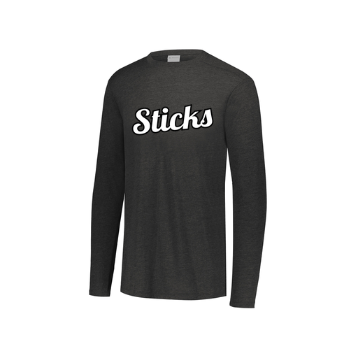 [FTLCUBBK-YS-LOGO2] Decker Youth Tri-Blend T-Shirt - Long Sleeve (Youth S, Black, Logo 2)