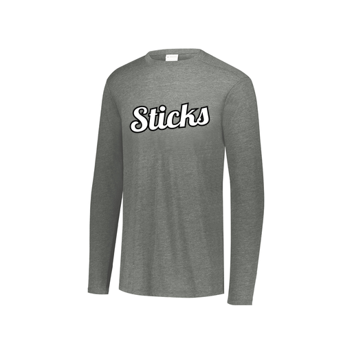 [FTLCUBGY-YS-LOGO2] Decker Youth Tri-Blend T-Shirt - Long Sleeve (Youth S, Gray, Logo 2)
