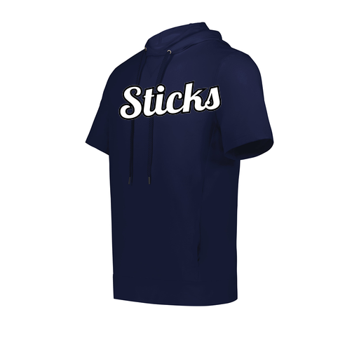 [222605.065.S-LOGO2] YOUTH VENTURA SOFT KNIT SHORT SLEEVE HOODIE (Youth S, Navy, Logo 2)
