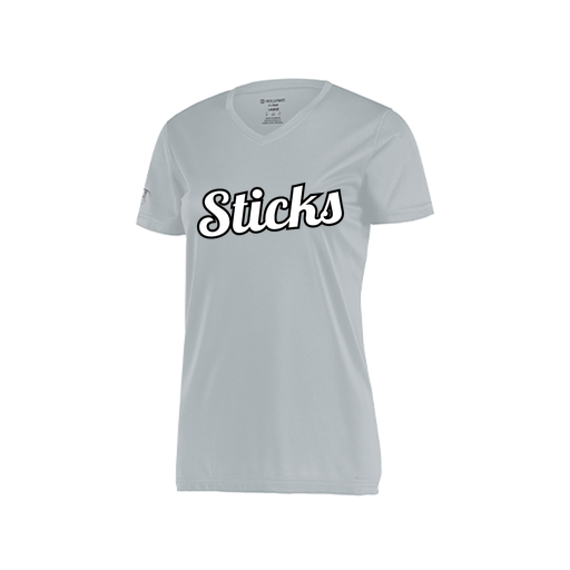 [222820.099.S-LOGO2] Ladies Movement Dri Fit Shirt (Female Adult S, Silver, Logo 2)