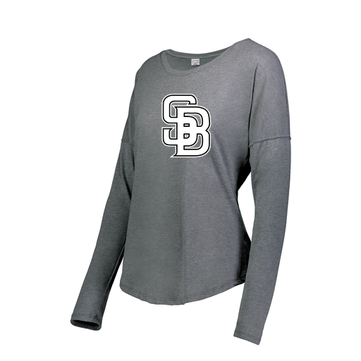 [3077.013.XS-LOGO1] Ladies LS Ultra-blend T-Shirt (Female Adult XS, Gray, Logo 1)
